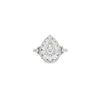 14kt White Gold Diamond Pear Illusion Ring