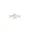 14kt White Gold Emerald Cut Engagement Ring