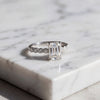 14kt White Gold Emerald Cut Engagement Ring
