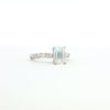 14kt White Gold Emerald Cut Engagement Ring