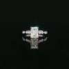14kt White Gold Emerald Cut Engagement Ring