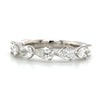 18kt White Gold "Couture" Duchess Pear Halfway Diamond Band