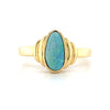 14kt Yellow Gold Oblong Shape Opal Fashion Ring