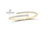 10kt Yellow Gold Diamond Open Bangle Bracelet