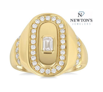 14kt Yellow Gold Diamond Statement Ring