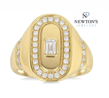 14kt Yellow Gold Diamond Statement Ring