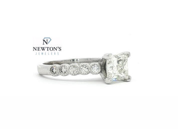 14kt White Gold Princess Cut Diamond Engagement Ring