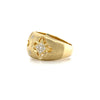 14kt Yellow Gold Diamond Satin Floral Cigar Band