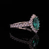 14kt White Gold Marquise Emerald & Diamond Ring