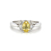 14kt White Gold Yellow Sapphire and Diamond Fashion Ring