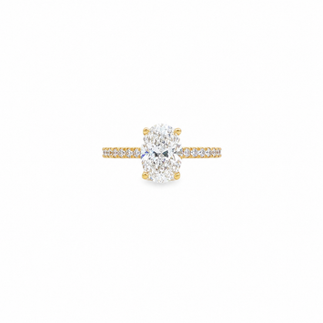 14kt Yellow Gold Oval Diamond Engagement Ring