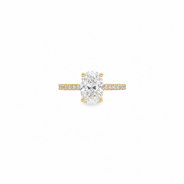 14kt Yellow Gold Oval Diamond Engagement Ring