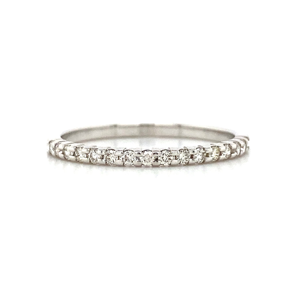 14kt White Gold Diamond Stackable Ring (0.16ct)