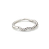 14kt White Gold Freeform Diamond Stackable Band