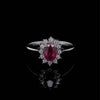 14kt White Gold Ruby and Diamond Fashion Ring