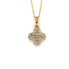 14kt Yellow Gold Dainty Diamond Pendant With Chain