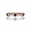 14kt Rose & White Gold Sapphire and Diamond Band