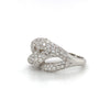 18kt White Gold Diamond Chunky Link Fashion Ring (1.80ct)