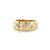 14kt Yellow Gold Mix Diamond Cigar Band Fashion Ring