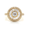 18kt Yellow Gold Diamond Art Deco Fashion Ring