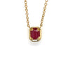 14kt Yellow Gold Ruby Pendant with Chain