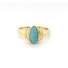 14kt Yellow Gold Oblong Shape Opal Fashion Ring