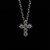 14kt White Gold Diamond Cross Pendant and Chain