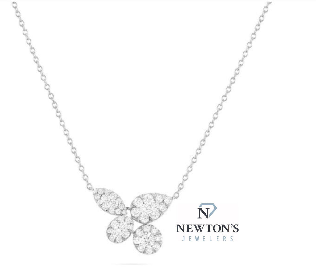 18kt White Gold Diamond Pendant Necklace