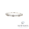 14kt White Gold & Diamond Stackable Band