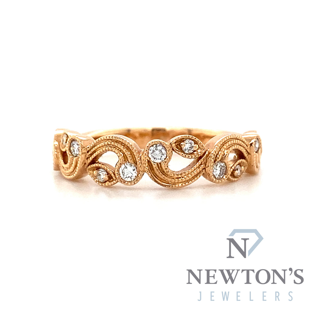 14kt Rose Gold Diamond Fashion Ring