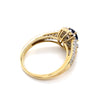 14kt Yellow Gold Treated Sapphire and Diamond Fashion Ring