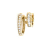 14kt Yellow Gold Double Row Diamond Huggies