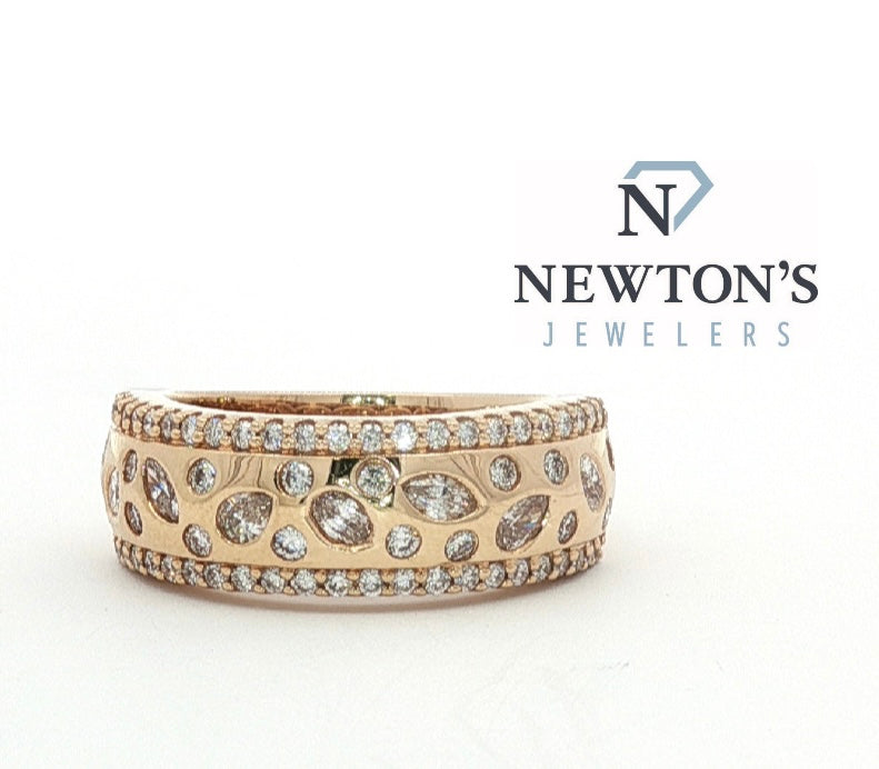 14kt Yellow Gold Multi-Shape Diamond Band