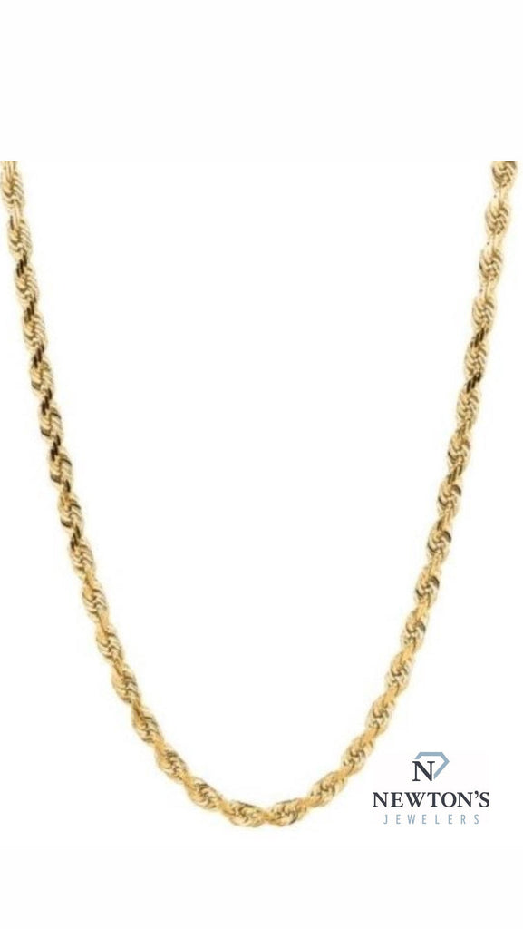 14kt Yellow Gold 22" Rope Chain