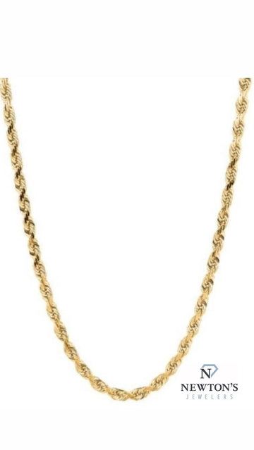 14kt Yellow Gold 22" Rope Chain