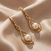 14kt Yellow Gold Freshwater Pearl & Diamond Drop Earrings
