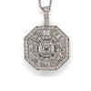 18kt White Gold Diamond Octagonal Pendant (Chain not included)