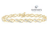 10kt Yellow Gold Diamond Infinity Link Bracelet