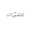 14kt White Gold Freeform Diamond Stackable Band