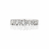 18kt White Gold Baguette & Round Diamond Band