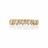 18kt Yellow Gold Round & Baguette Diamond Band