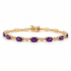 14kt Yellow Gold Amethyst Bracelet