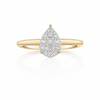 10kt Yellow Gold Pear Illusion Diamond Ring