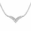 18kt White Gold Diamond Contour Necklace