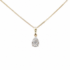 10kt Yellow Gold Pear Illusion Diamond Pendant(Pendant Only)