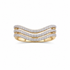 14kt Yellow Gold Diamond Triple Contour Band