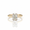 14kt Yellow Gold Cushion Cut Diamond Solitaire Ring