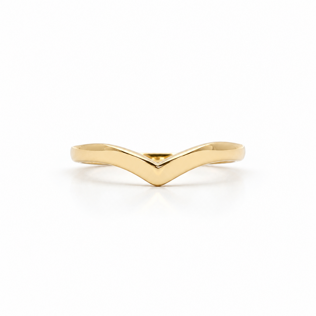 Estate 14kt Yellow Gold Contour Band