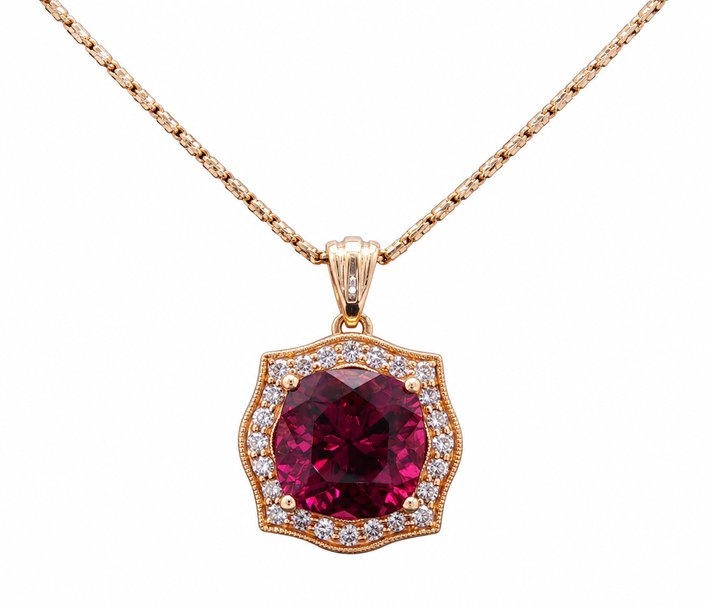 14kt Yellow Gold Rubellite Pendant (Pendant Only)