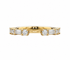 18kt Yellow Gold Round and Baguette Diamond Band